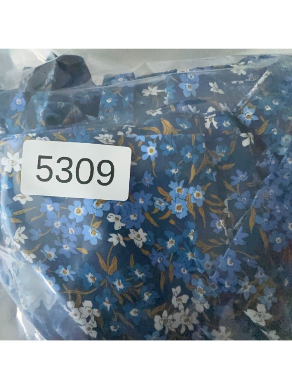 J. Crew Dress Size Large Blue Maxi Floral Print 100% Cotton Smocked Puff Sleeve - Picture 11 of 11